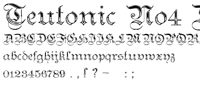 Teutonic No4 DemiBold font